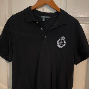 Women's Black Polo Shirt by Ralph Lauren